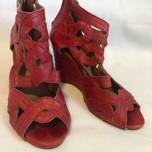 Miz Mooz Red Cutout Heels